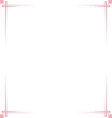 pink line corner frame decoration