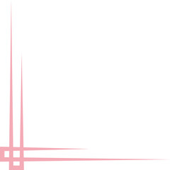 pink line corner frame decoration