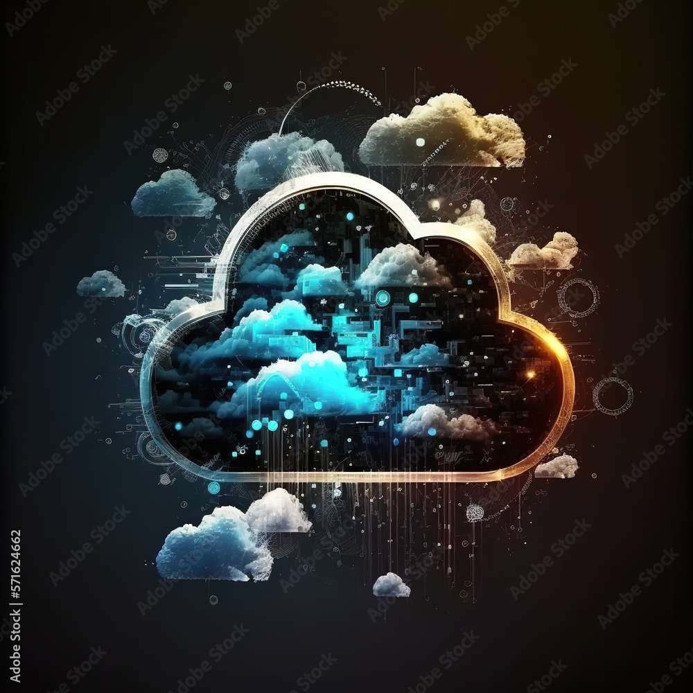 Poster cloud storage for downloading an isometric. a digital service or application with data transmission.