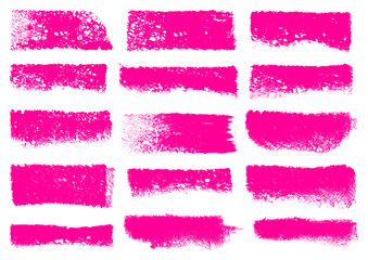 Set Fünfzehn Pinke Stempel Schwamm