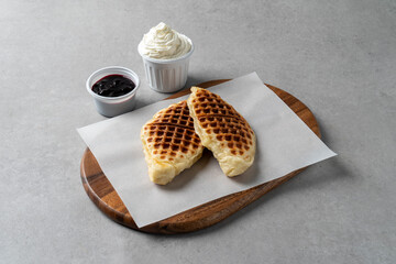 Korean food dish Croissant Waffle