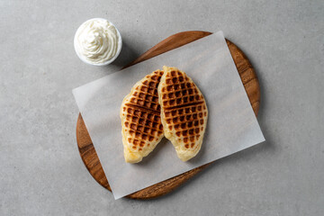 Korean food dish Croissant Waffle