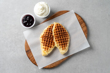 Korean food dish Croissant Waffle