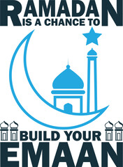 Vector for a true muslim end of ramadan is not the end but start of a new journey t shirt design