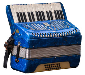 Vintage musical instrument 'accordion', isolated