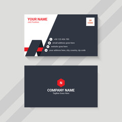 black and white creative business card template