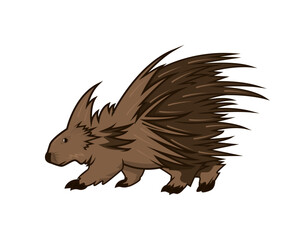 Porcupine with Standing Gesture Illustration