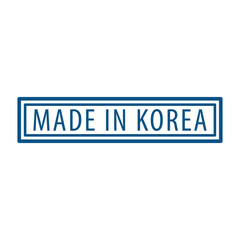 Made in Korea stamp icon vector logo design template