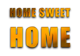 Título de hogar dulce hogar dorado.