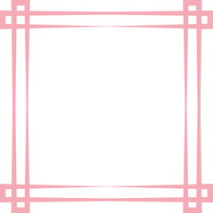pink line corner frame decoration