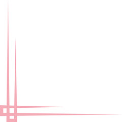 pink line corner frame decoration