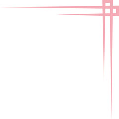 pink line corner frame decoration