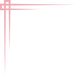 pink line corner frame decoration
