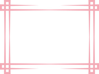pink line corner frame decoration