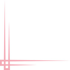 pink line corner frame decoration