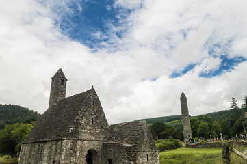 Landscape of Glendalough in Ireland