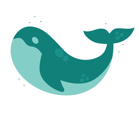 green whale design