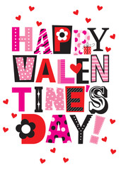 happy valentine's day greeting card design