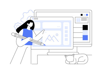Interface design abstract concept vector illustration.