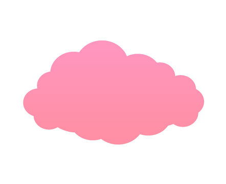 Pink 3d clouds isolated on a transparent background. Royalty high-quality free stock PNG image of Cartoon pink cloud shapes for games, animation, web. Cute dream cloud background 3d illustration