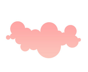 Orange 3d clouds set isolated on a transparent background. Royalty high-quality free stock PNG image of Cartoon cloud shapes for games, animation, web. Cute cloud background 3d illustration