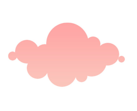 Orange 3d clouds set isolated on a transparent background. Royalty high-quality free stock PNG image of Cartoon cloud shapes for games, animation, web. Cute cloud background 3d illustration