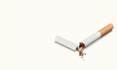 No Smoking concept. Brocken cigarette