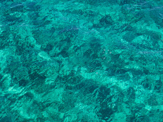 Emerald water in the Mediterranean