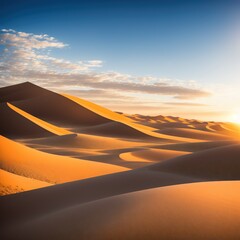 Fototapeta na wymiar sunset in the desert made with Generative AI