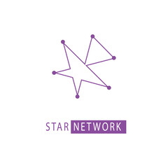 Vector Star Network logo icon vector isolated