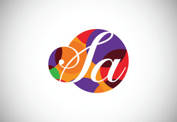 Initial Letter S A Low Poly Logo Design Vector Template. Graphic Alphabet Symbol For Corporate Business Identity
