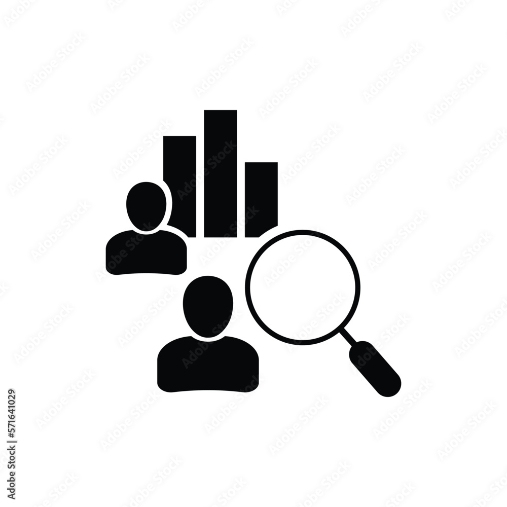 Poster competitor analysis icon isolated on clean background. competitor analysis icon concept drawing icon