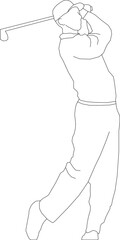 Sketch vector illustration of golf sportsman