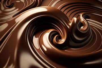 Chocolate texture, chocolate swirl, generative art, generative ai	