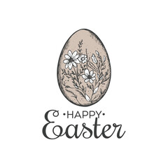 Easter egg vector illustration hand drawing