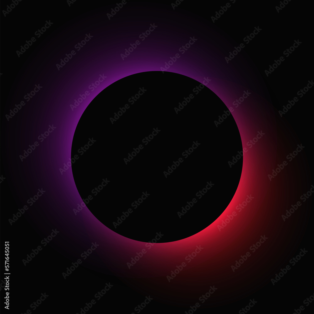 Poster circle illuminate light frame with color gradient