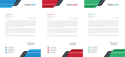 Corporate Doctor Business Letterhead Design. Medical pad template