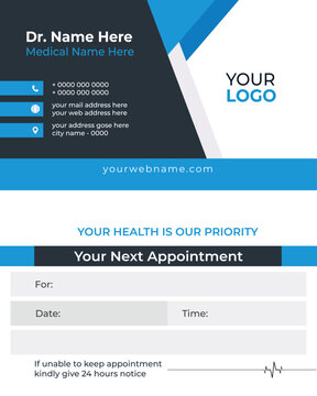 Medical modern business card and Doctor Healthcare Visiting Card Template