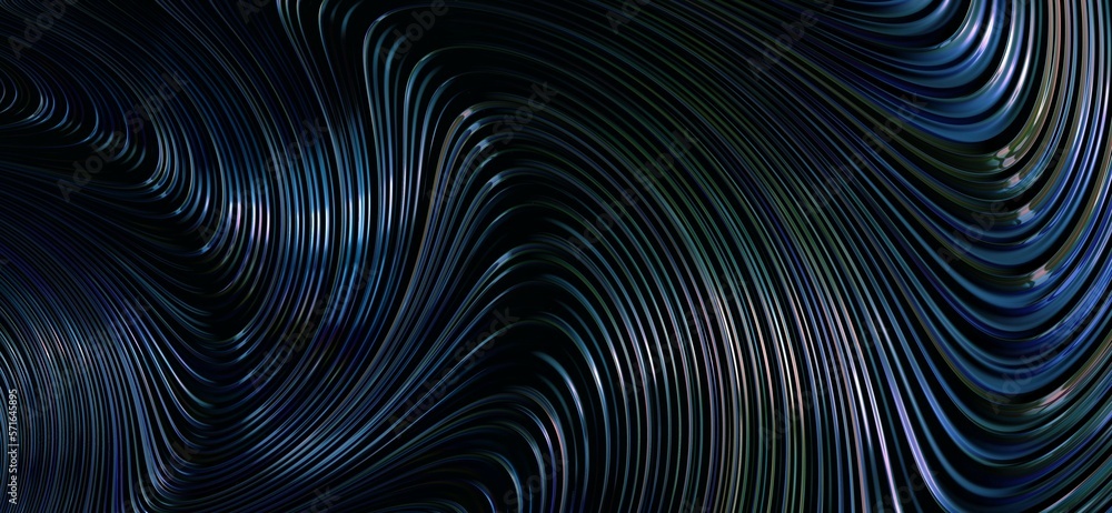 Wall mural abstract swirl glowing line with dark shadow. texture 3d background