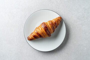 Korean food dishs croissant bread