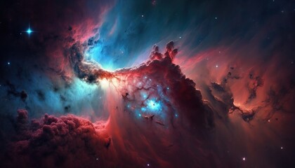 Obraz na płótnie Canvas Nebula Space Wallpaper, Beautiful 4K Landscape