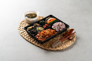 Korean food dishs Stir-Fried Pork Lunch