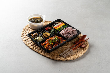 Korean food dishs Stir-fried Octopus Lunch