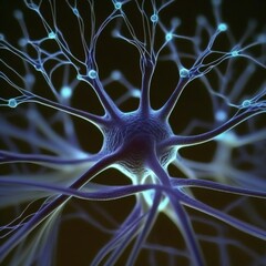 Neurons cells concept. ai