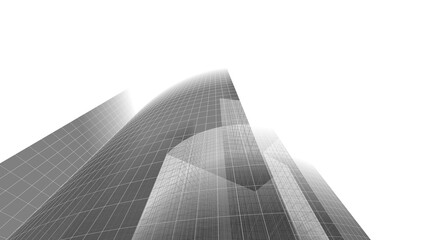 Fototapeta premium Concept city architecture 3d illustration