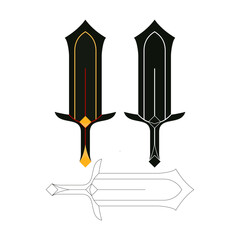 MODEL WEAPON TWO HANDED SWORD, CLAYMORE