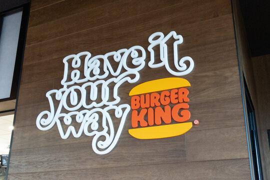 Burger King have it your way american restaurant sign text and brand logo of us fastfood franchise