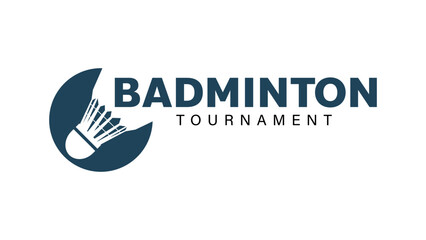 Badminton Tournament logo , isolated on white background ,  illustration Vector EPS 10
