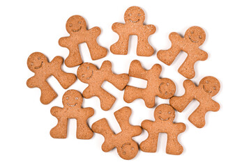cookie men on a white background