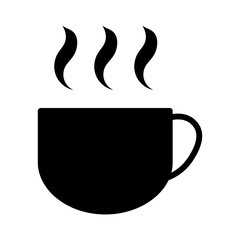 Coffee icon, breakfast drink cafe, cappuccino, hot simple isolated illustration, vector line